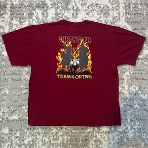 Men's Wrangler Teamroping Western Cowboy Graphic Tee